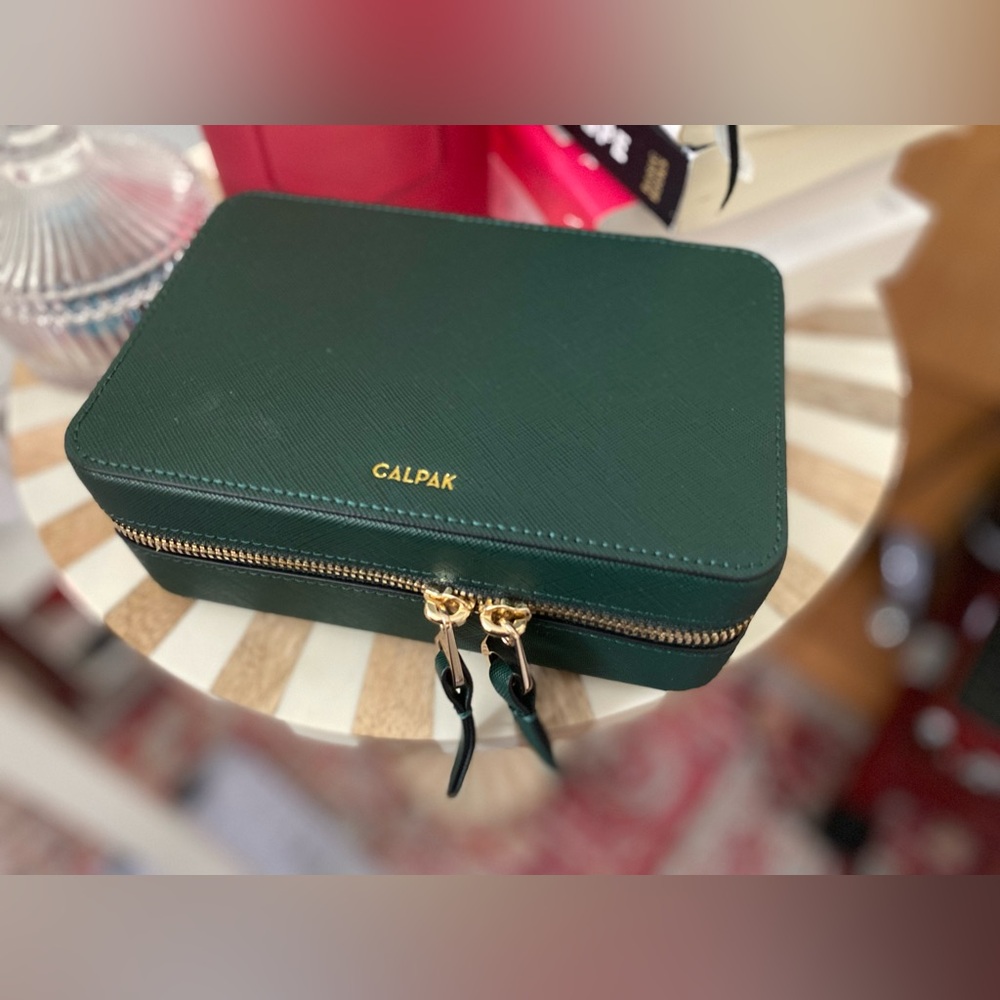 Calpak Green Travel Jewelry Case